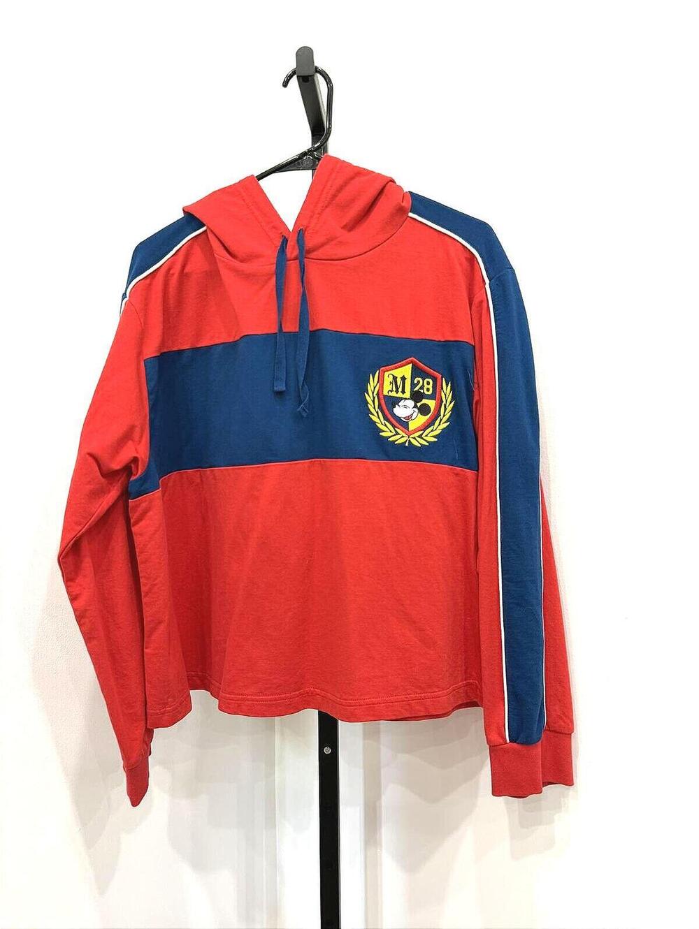 Disney hoodie women Embroidered Mickey Red Blue XL